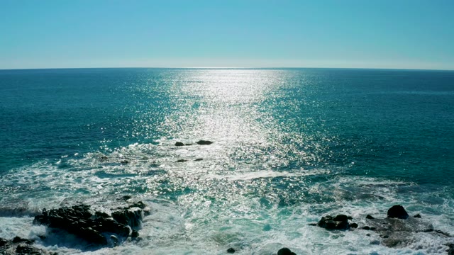 SAN JOSE DEL CABO BCS MEXICO-2020: Waves Crashing Against Rocky Shoreline