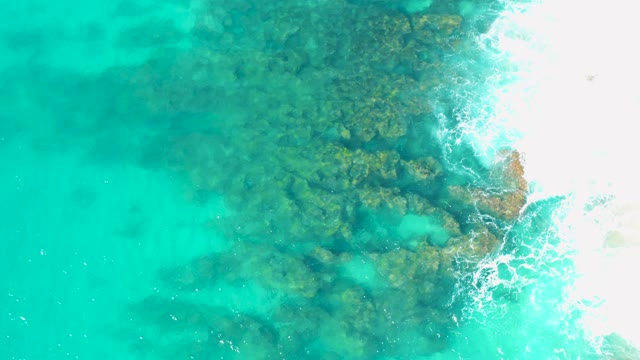 SAN JOSE DEL CABO BCS MEXICO-2020: Waves Crashing on Rocky Shore From Above