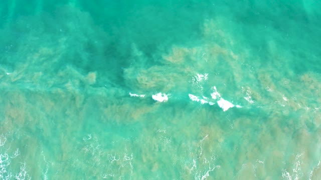 SAN JOSE DEL CABO BCS MEXICO-2020: Waves Moving Across Shallow Turquoise Ocean