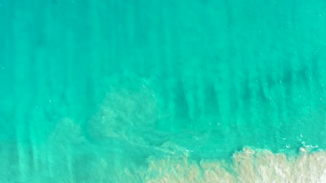 SAN JOSE DEL CABO BCS MEXICO-2020: Turquoise Ocean Waves Breaking on Shallow Shore