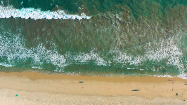 SAN JOSE DEL CABO BCS MEXICO-2020: Waves Rolling Onto Sandy Beach From Overhead