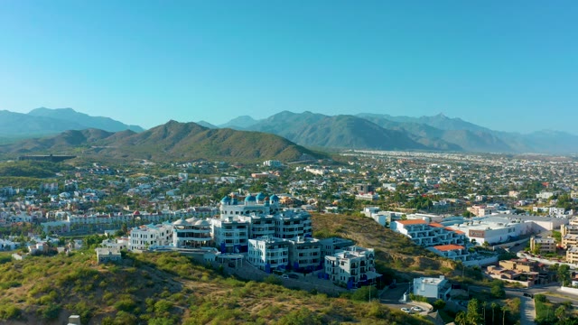 SAN JOSE DEL CABO BCS MEXICO-2020: Hillside Residential Buildings with City and Mountains