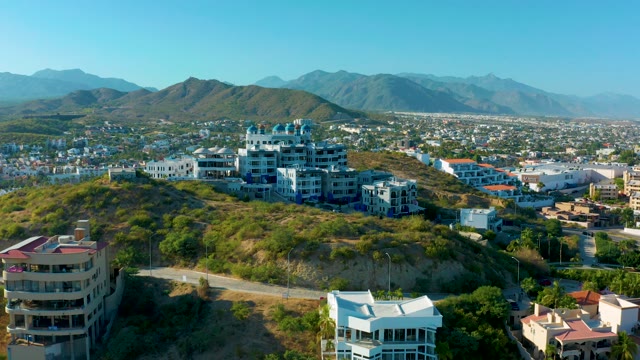 SAN JOSE DEL CABO BCS MEXICO-2020: Hillside Residential Area with Mountain Backdrop