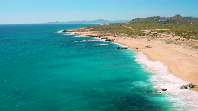 EAST CAPE BCS MEXICO-2020: Waves Crashing on Sandy Shore From Above