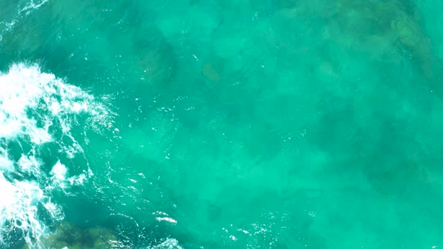 EAST CAPE BCS MEXICO-2020: Overhead View of Turquoise Ocean Waves