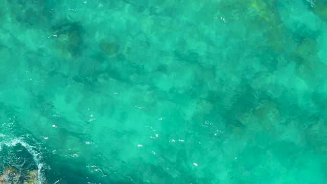 EAST CAPE BCS MEXICO-2020: Clear Turquoise Ocean Water Over Rocky Seabed