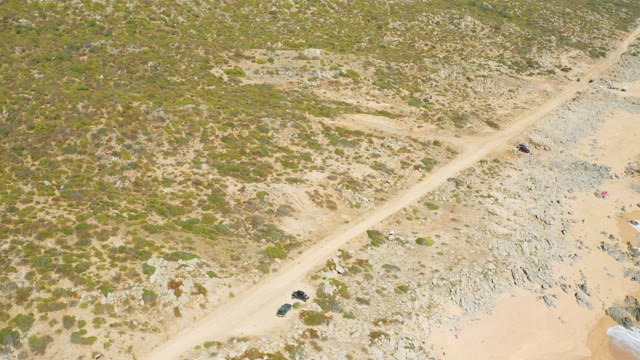 EAST CAPE BCS MEXICO-2020: Vehicle Moving on a Dry Dirt Road