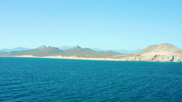 EAST CAPE BCS MEXICO-2020: Ocean and Sandy Beach with Mountain Backdrop
