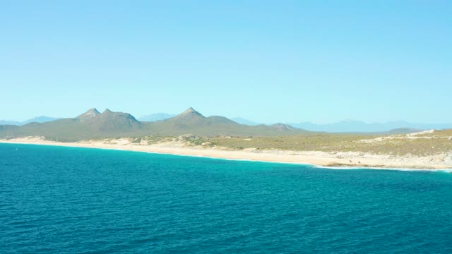 EAST CAPE BCS MEXICO-2020: Coastal Shore with Turquoise Water and Mountain Backdrop