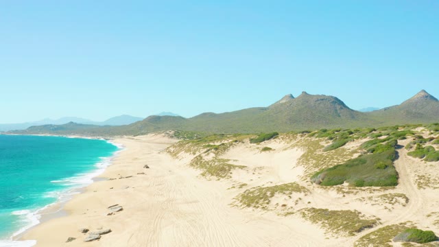 EAST CAPE BCS MEXICO-2020: Sandy Beach with Dunes and Turquoise Ocean