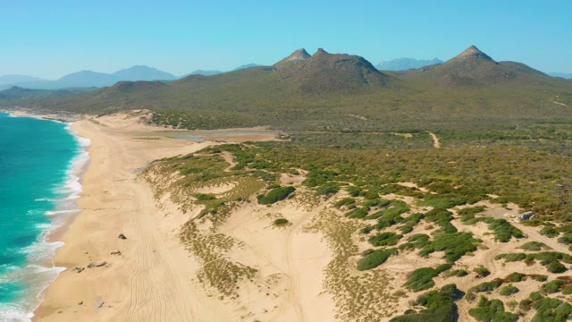 Sandy Beach and Coastal Dunes From Above