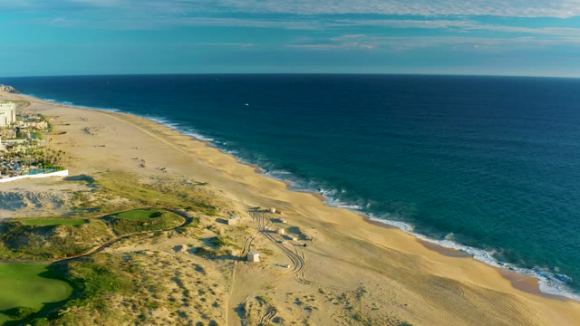 Sandy Beach and Ocean From Aerial