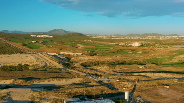 Rural Construction Site with Fields and Road