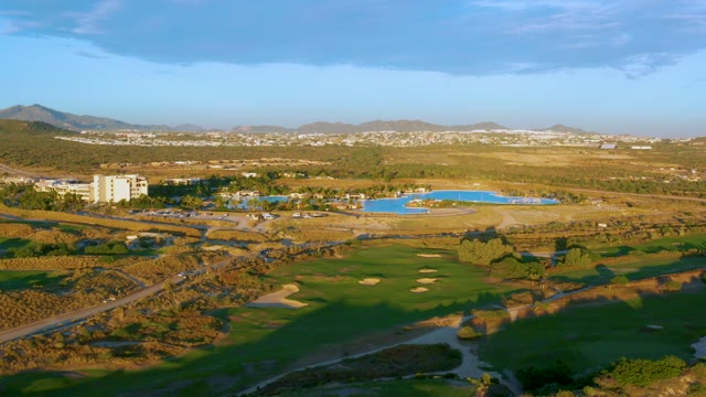 Golf Course and Resort with Mountain Backdrop