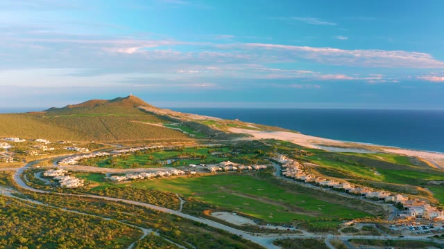 Coastal Hill, Beach, and Residential Area Time-Lapse