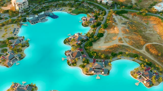 Lagoon Water Receding to Reveal Dry Ground