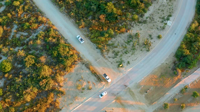 Vehicles Traversing a Rural Road Junction