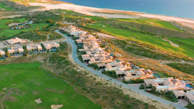 Coastal Golf Course and Residential Villas Aerial