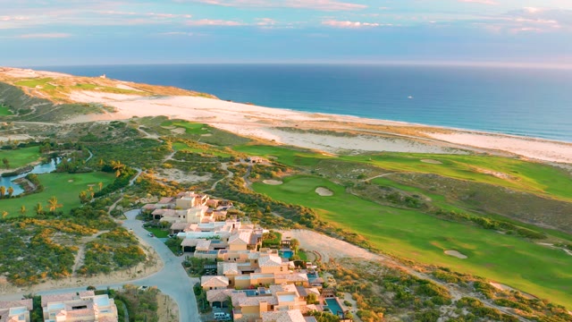 Coastal Golf Course, Beach, and Residential Area