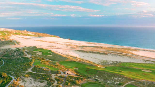Coastal Golf Course with Sandy Beach and Ocean