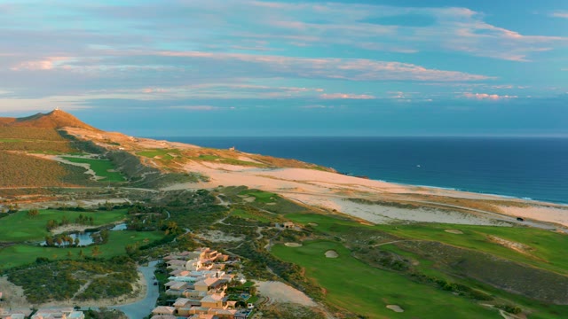 Coastal Buildings and Golf Course From Aerial Perspective