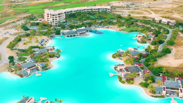 DIAMANTE CABO SAN LUCAS BCS MEXICO-2020: Resort Lagoon with Buildings and Greenery