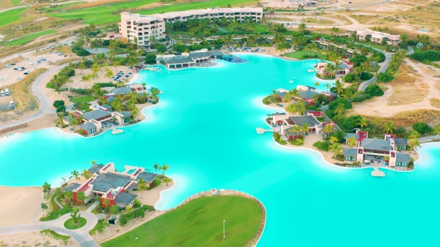 DIAMANTE CABO SAN LUCAS BCS MEXICO-2020: Lake Water Shifting From Turquoise to Natural Blue
