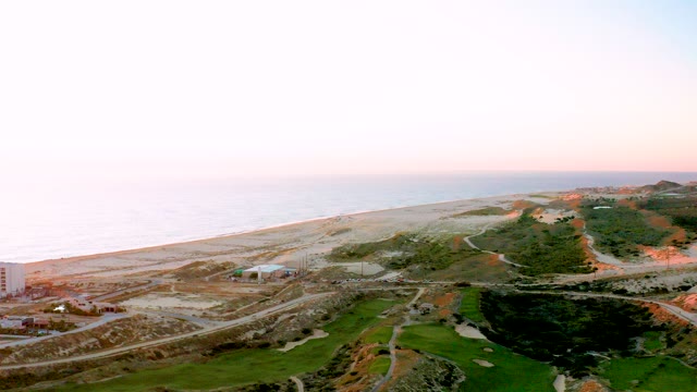 DIAMANTE CABO SAN LUCAS BCS MEXICO-2020: Coastal Road with Moving Vehicles and Beach