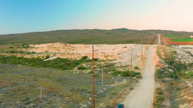DIAMANTE CABO SAN LUCAS BCS MEXICO-2020: Vehicles Traveling on a Rural Dirt Road