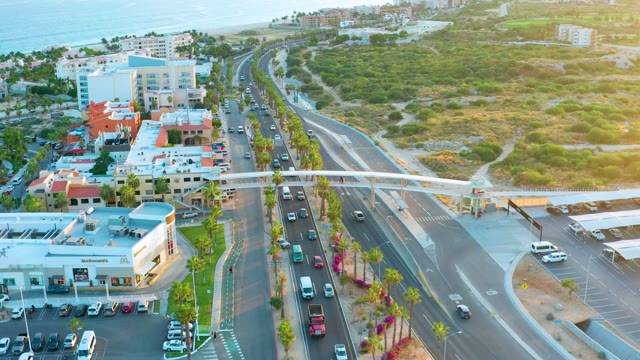 SAN JOSE DEL CABO BCS MEXICO-2020: Vehicles Moving on Coastal Highway
