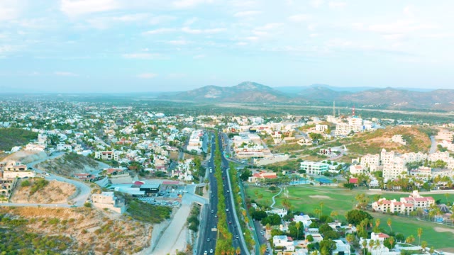 SAN JOSE DEL CABO BCS MEXICO-2020: City and Highway From Above