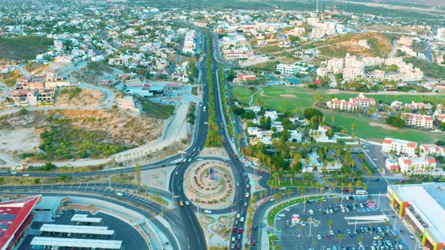 SAN JOSE DEL CABO BCS MEXICO-2020: Roundabout Traffic and Urban Development Time-Lapse