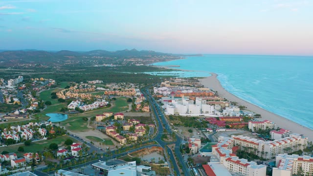 SAN JOSE DEL CABO BCS MEXICO-2020: Coastal Development with Gentle Ocean Waves