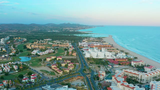 SAN JOSE DEL CABO BCS MEXICO-2020: Coastal Resort Area with Building Color Change