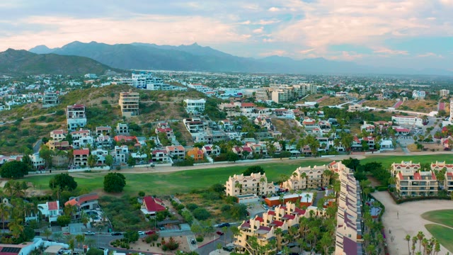 SAN JOSE DEL CABO BCS MEXICO-2020: Residential Hills Pan with Mountain Backdrop
