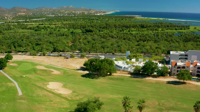 SAN JOSE DEL CABO BCS MEXICO-2020: Golf Course with Ocean and Hills in Background