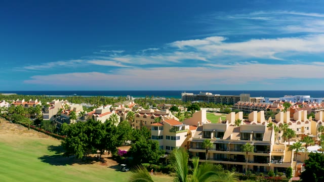SAN JOSE DEL CABO BCS MEXICO-2020: Coastal Resort with Moving Clouds and Ocean Waves