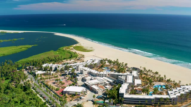 SAN JOSE DEL CABO BCS MEXICO-2020: Clouds Drifting Over Coastal Resort and Beach