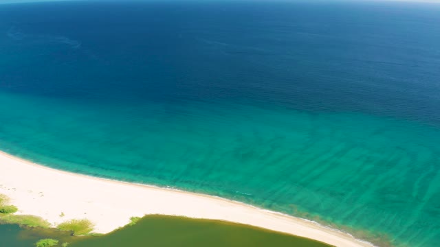 SAN JOSE DEL CABO BCS MEXICO-2020: Beach Shoreline with Turquoise Ocean and White Sand