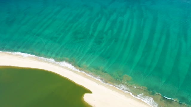 SAN JOSE DEL CABO BCS MEXICO-2020: Gentle Waves on a Sandy Beach From Above