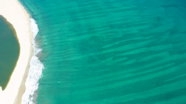 SAN JOSE DEL CABO BCS MEXICO-2020: Gentle Ocean Waves Meeting a White Sand Shore