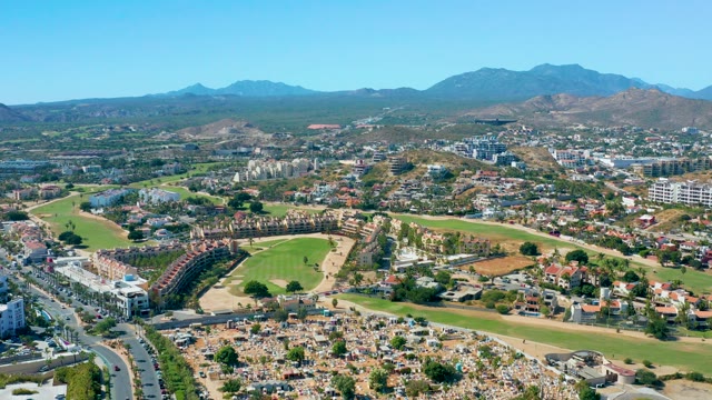 SAN JOSE DEL CABO BCS MEXICO-2020: Suburban Neighborhood with Moving Vehicle