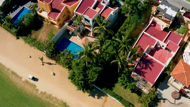 SAN JOSE DEL CABO BCS MEXICO-2020: Residential Area with Red Roofs, Pools, and Solar Panels