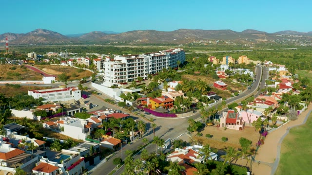 SAN JOSE DEL CABO BCS MEXICO-2020: Coastal Residential Area with Buildings and Mountains