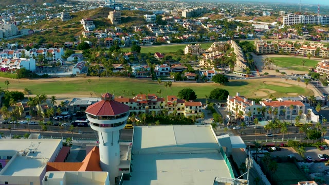 SAN JOSE DEL CABO BCS MEXICO-2020: Control Tower Overlooking Urban Park and Residences