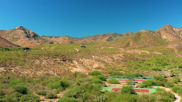 CABO PULMO BCS MEXICO-2020: Tennis Courts in Mountainous Desert Terrain