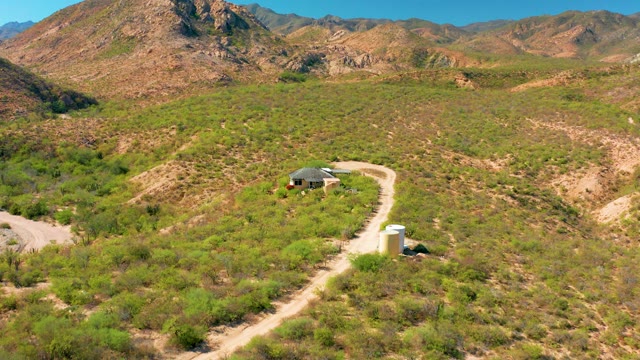 CABO PULMO BCS MEXICO-2020: Rural Property with Moving Figure on Dirt Road