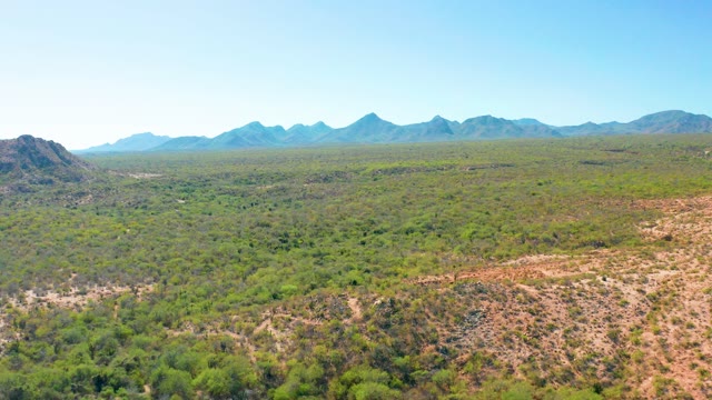 CABO PULMO BCS MEXICO-2020: Semi-arid Valley with Distant Mountain Range