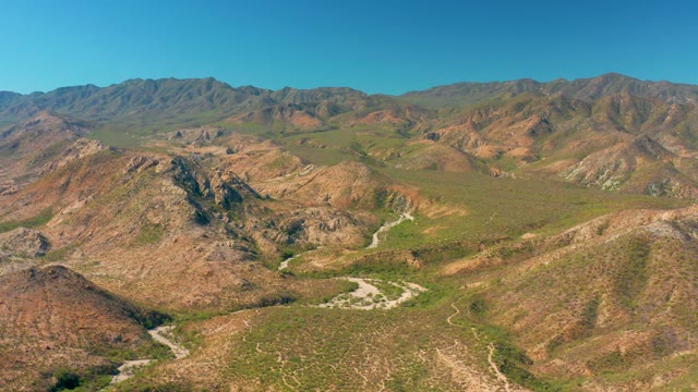 CABO PULMO BCS MEXICO-2020: Winding Mountain Road Through Rugged Terrain