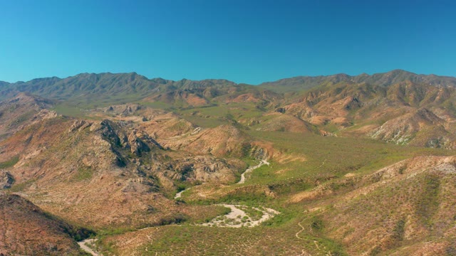 CABO PULMO BCS MEXICO-2020: Winding Mountain Road Through Rugged Terrain